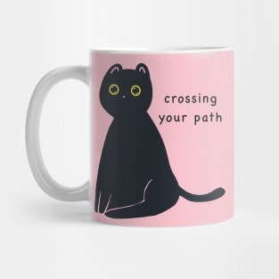 Black Cat Crossing Your Path Mug